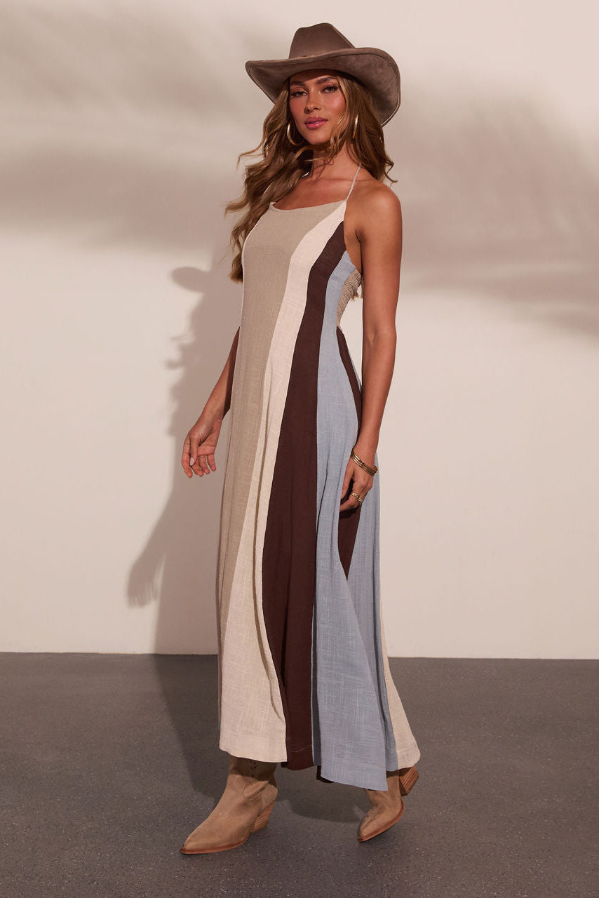Sweet Romance Color Block Maxi