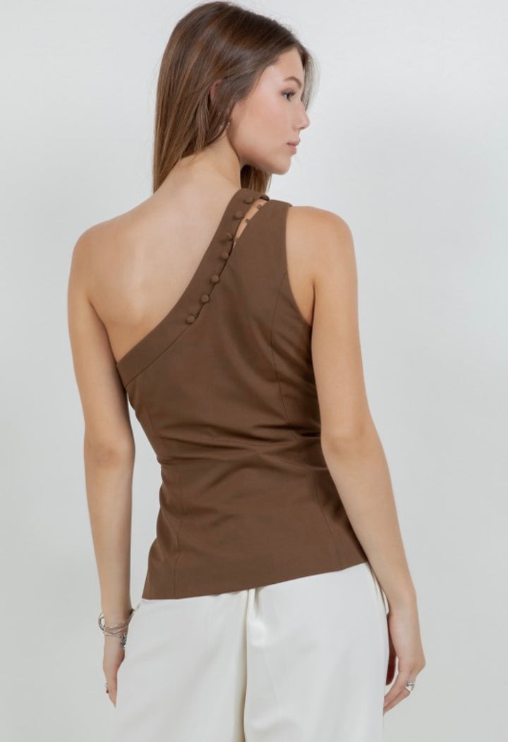 Magnolia Button Assymetrical Top