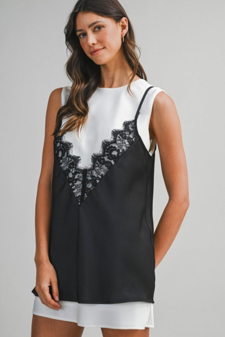 Alena Lace Overlay Dress