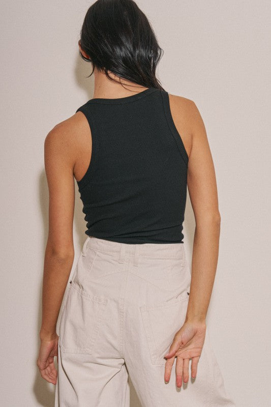 Modern Ribbed Tank Top