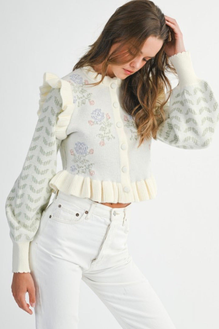 Audrey Ruffle Cardigan