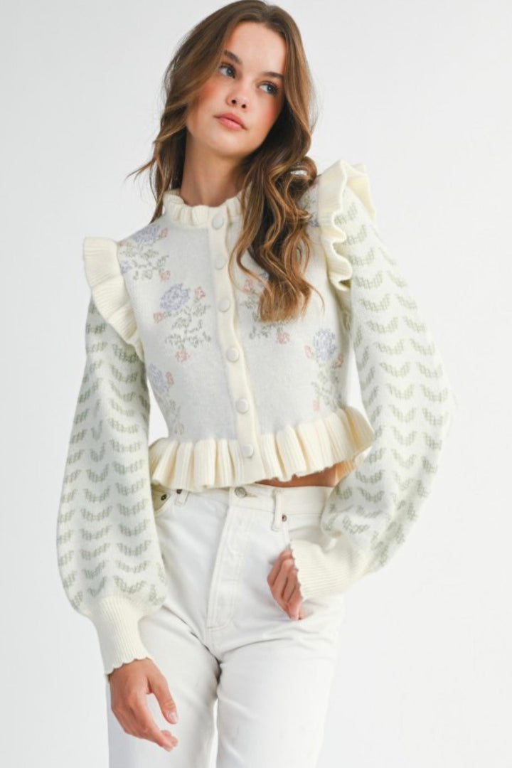 Audrey Ruffle Cardigan