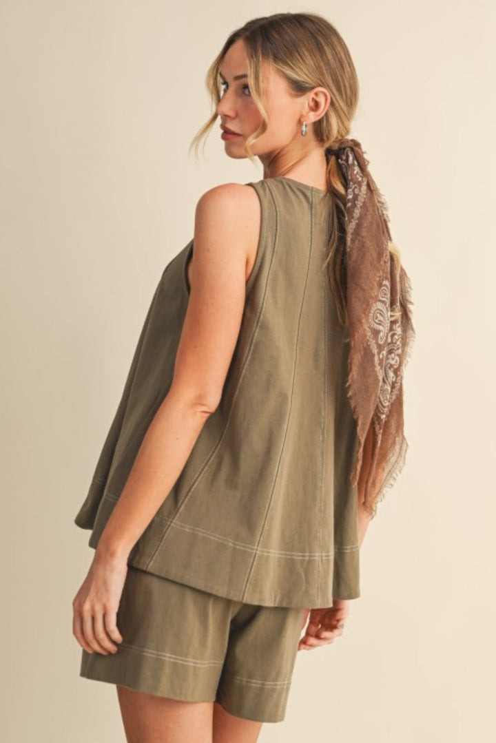 Lenna Stitch Top