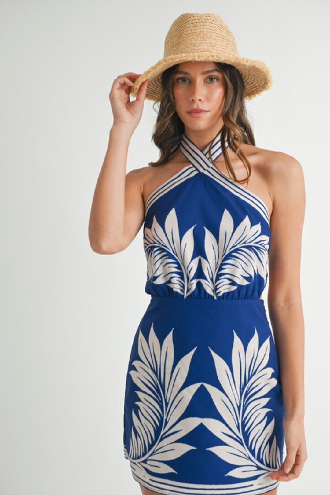 Drift Halter Neckline Mini Dress