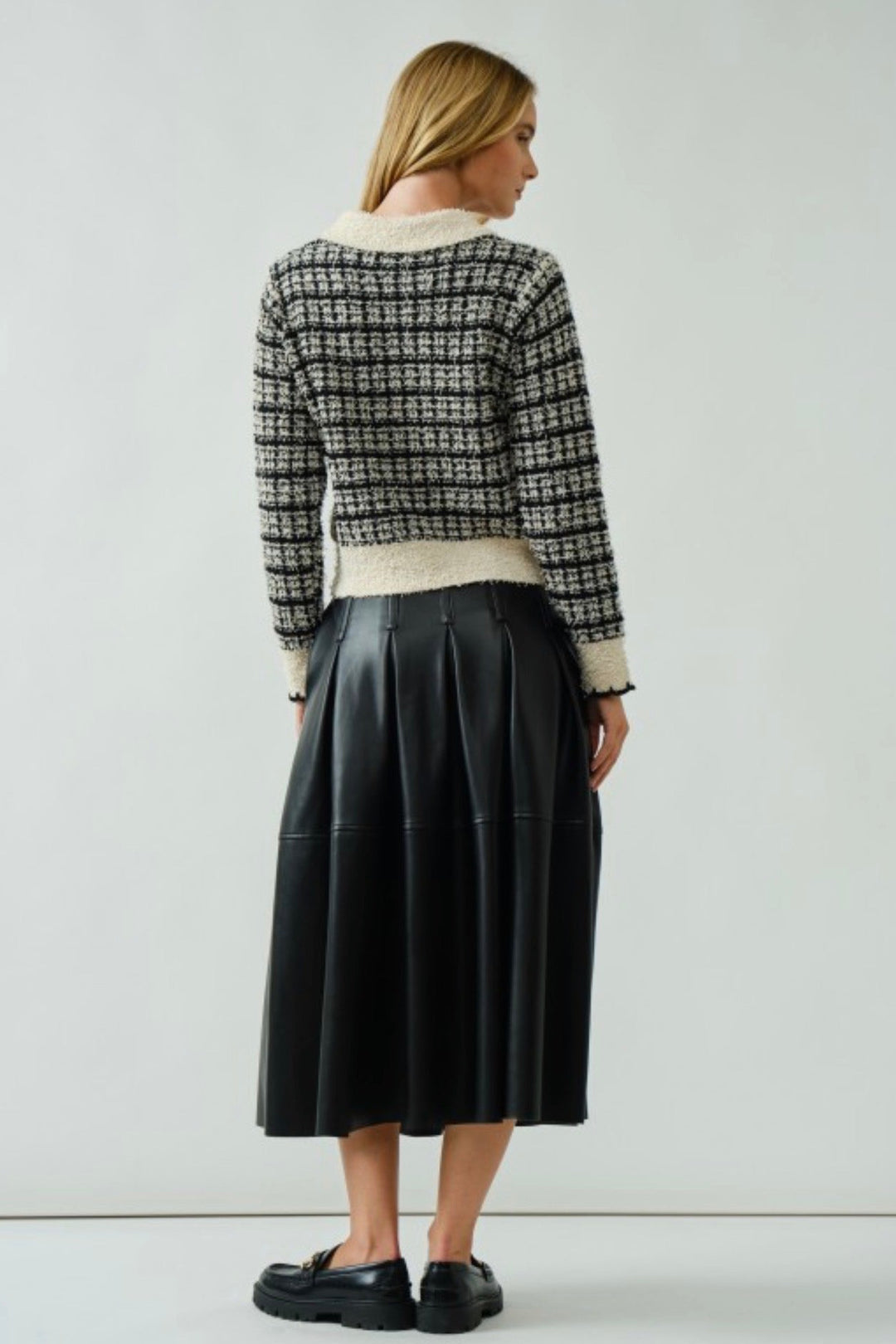 Monroe Tweed Style Button Cardigan