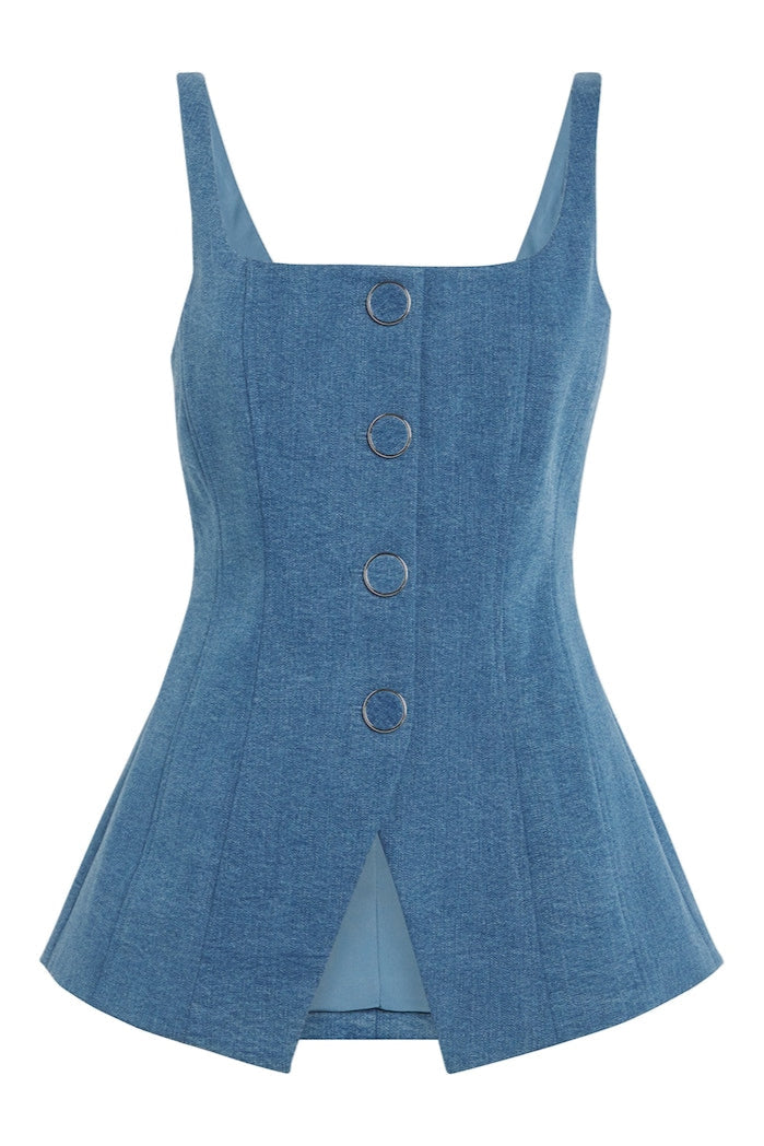 Denim Tailored Vest