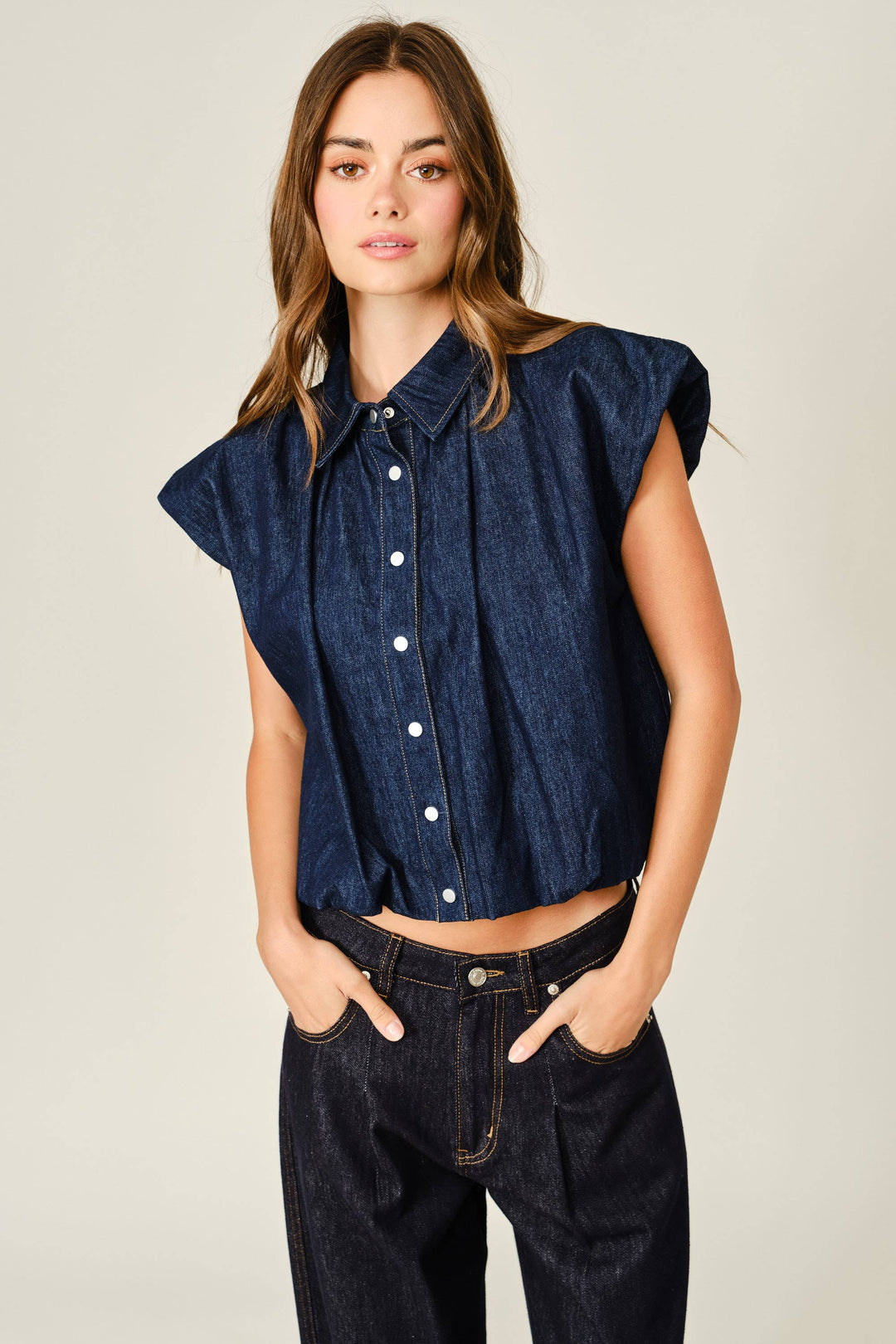 Nightfall Bubble Denim Top