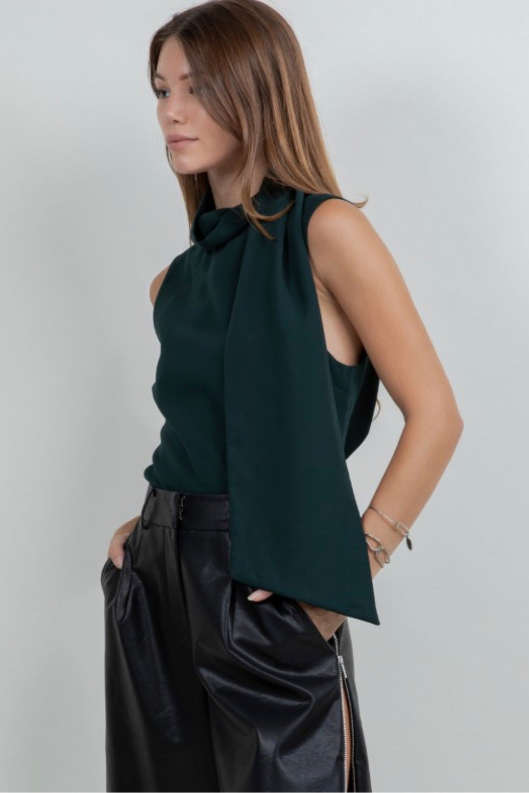 Marenne Wrap Around Scarf Top
