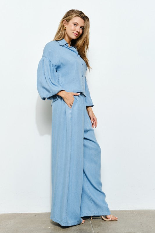 Sculpted Soft Denim Bottoms