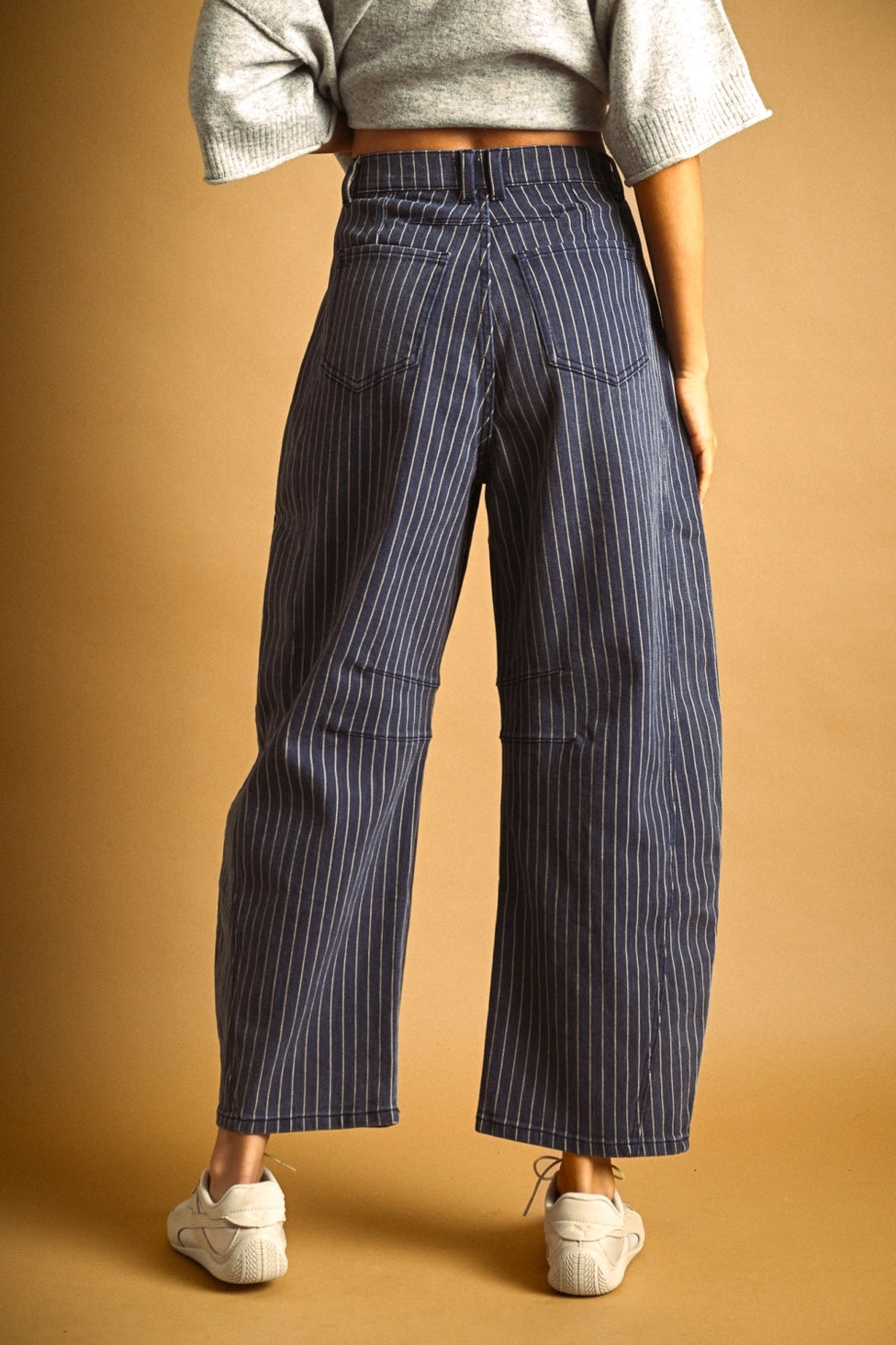 Piper Stripe Barrel Jeans