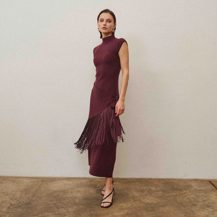 Feeling Rebellious Fringe Wrap Dress