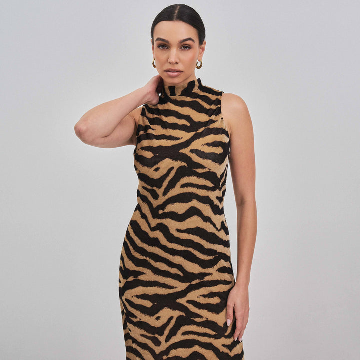 Fall In You Zebra Maxi Dress