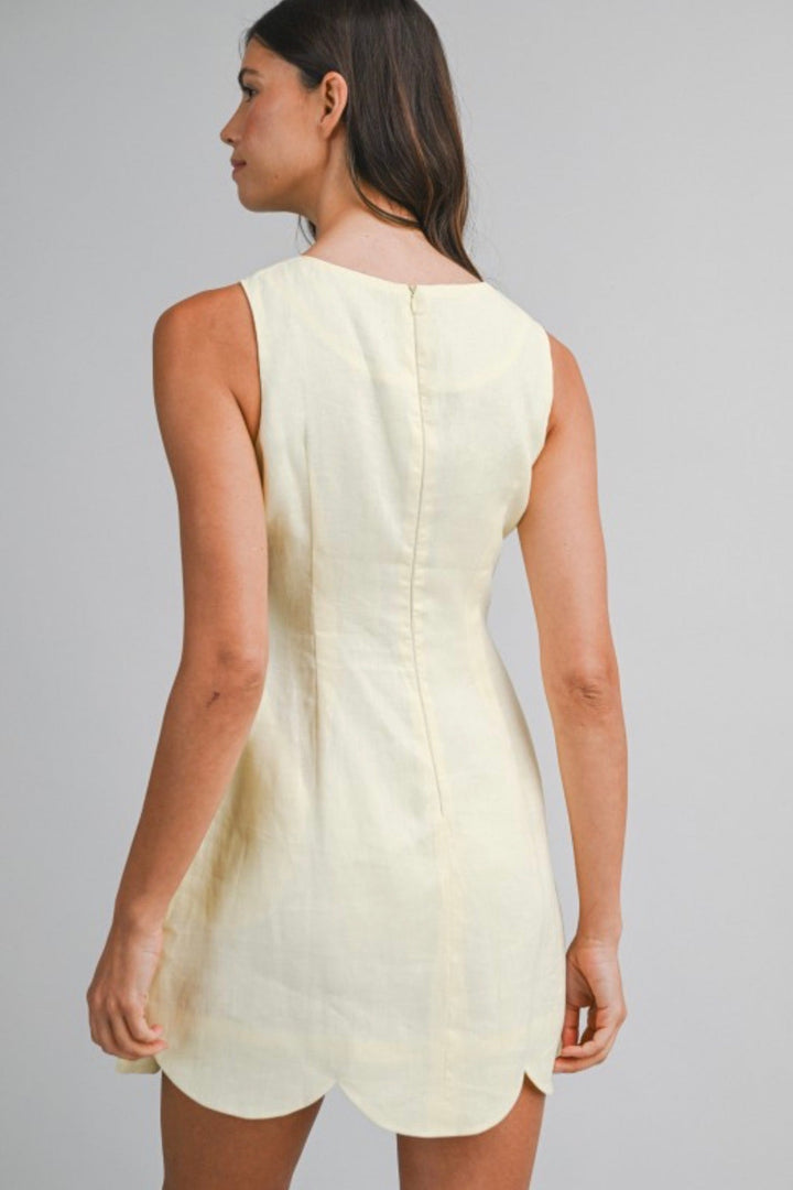 Adeline Scallop Mini Dress