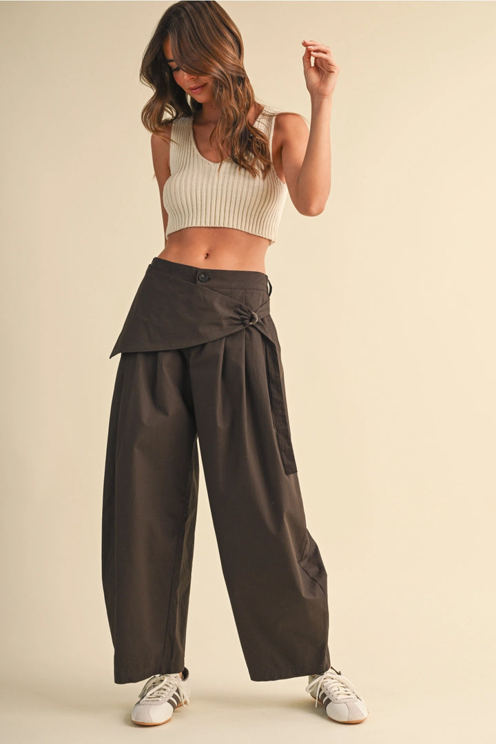 Scarf Detail Barrel Trouser