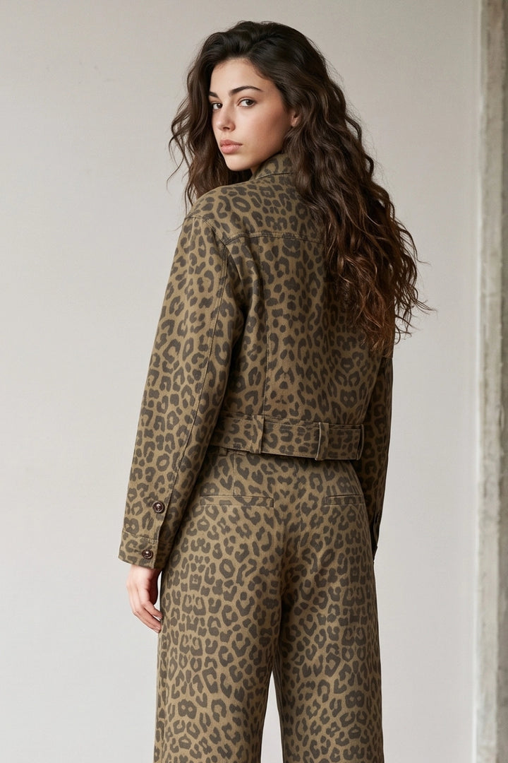 Lisa Leopard Twill Jacket
