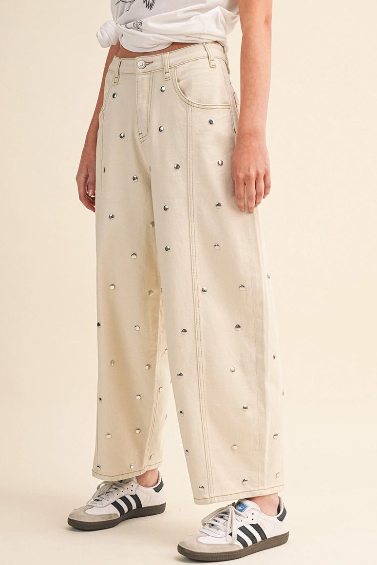 Tamia Stud Barrel Jeans