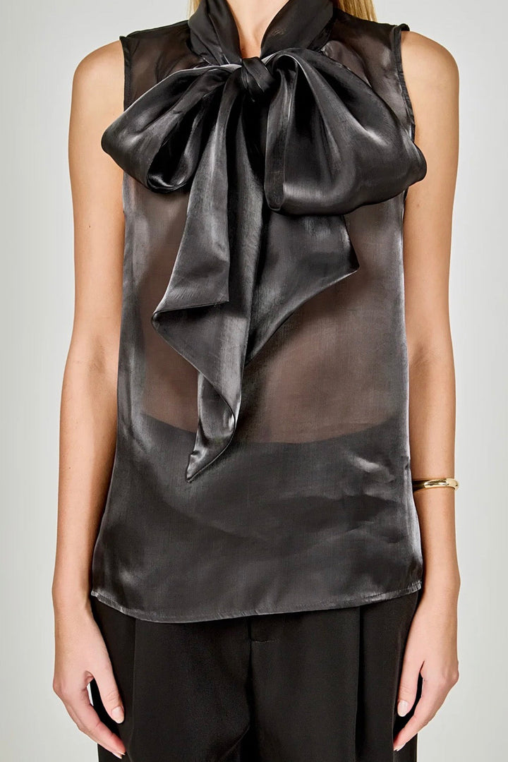 Marcela Organza Bow Top