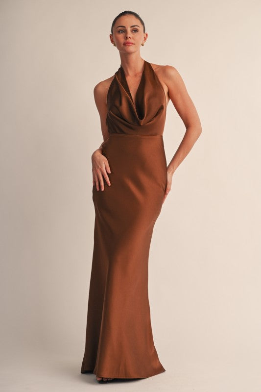 Chic Drape Maxi Dress