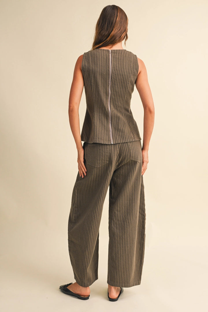 Moss Stripe Top
