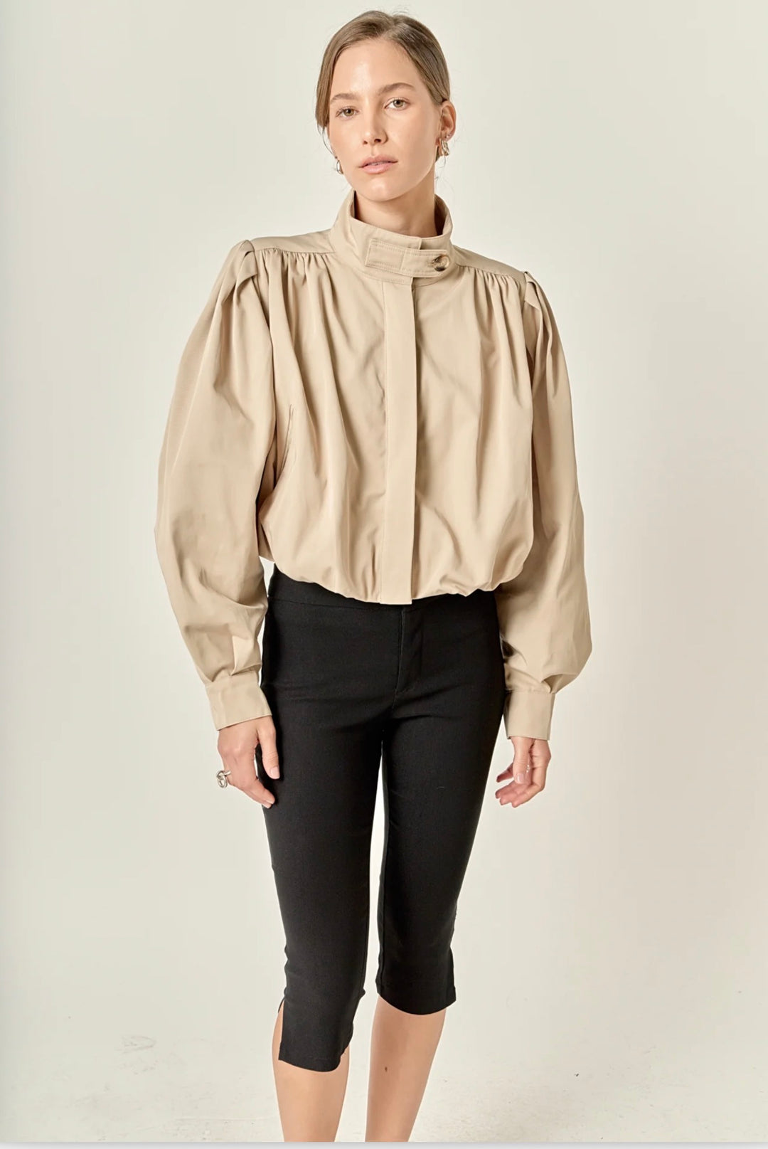 Naelle Cropped Trench Jacket