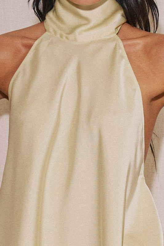 Opening Note Asymmetric Halter Top