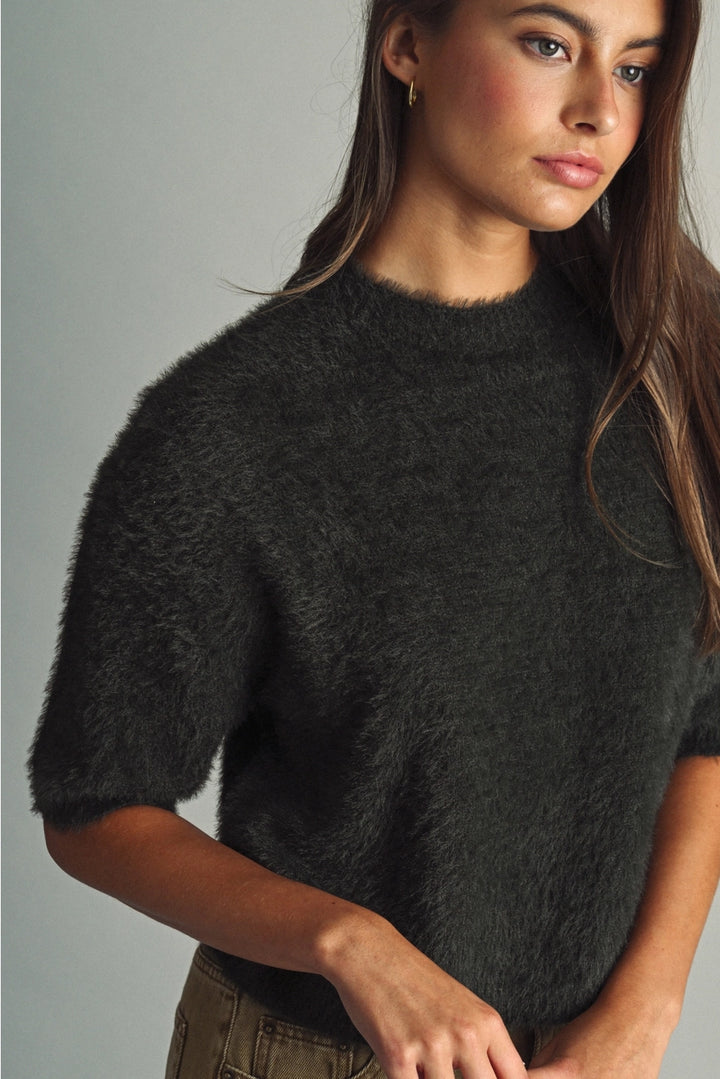 Fluffy Fur Knit Top