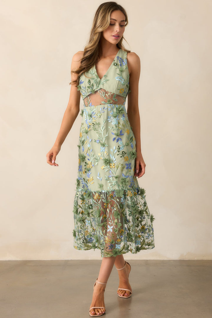 Kerstin Embroidered Midi Dress