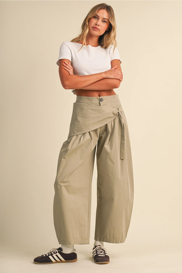 Scarf Detail Barrel Trouser