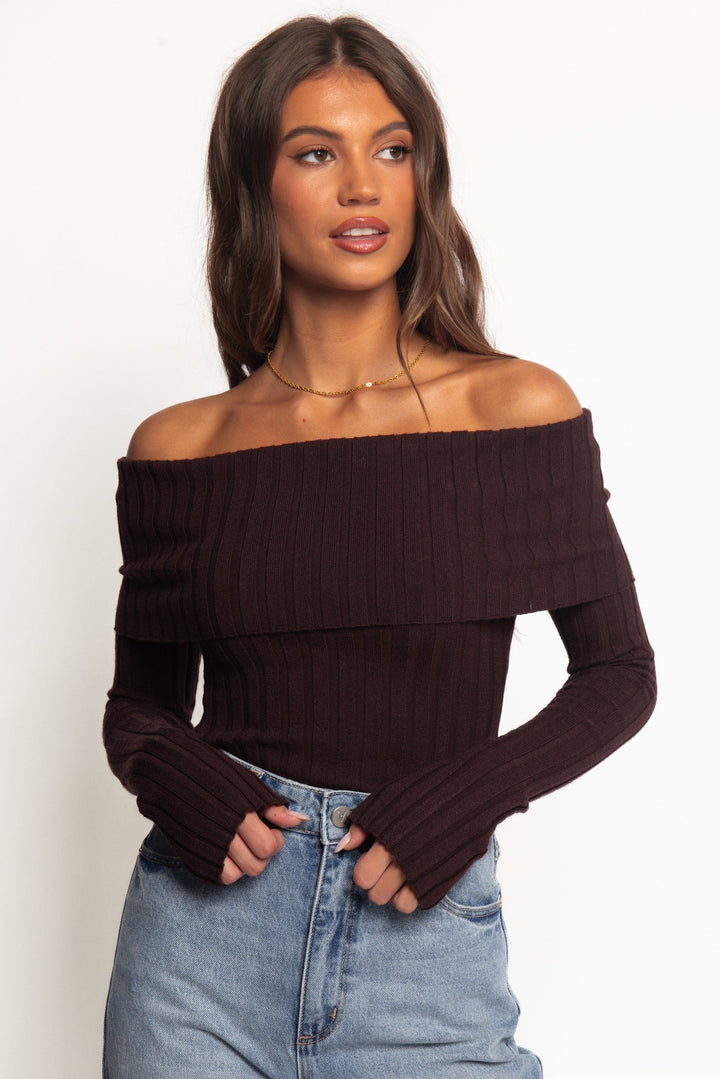 Nora Off Shoulder Knit Top