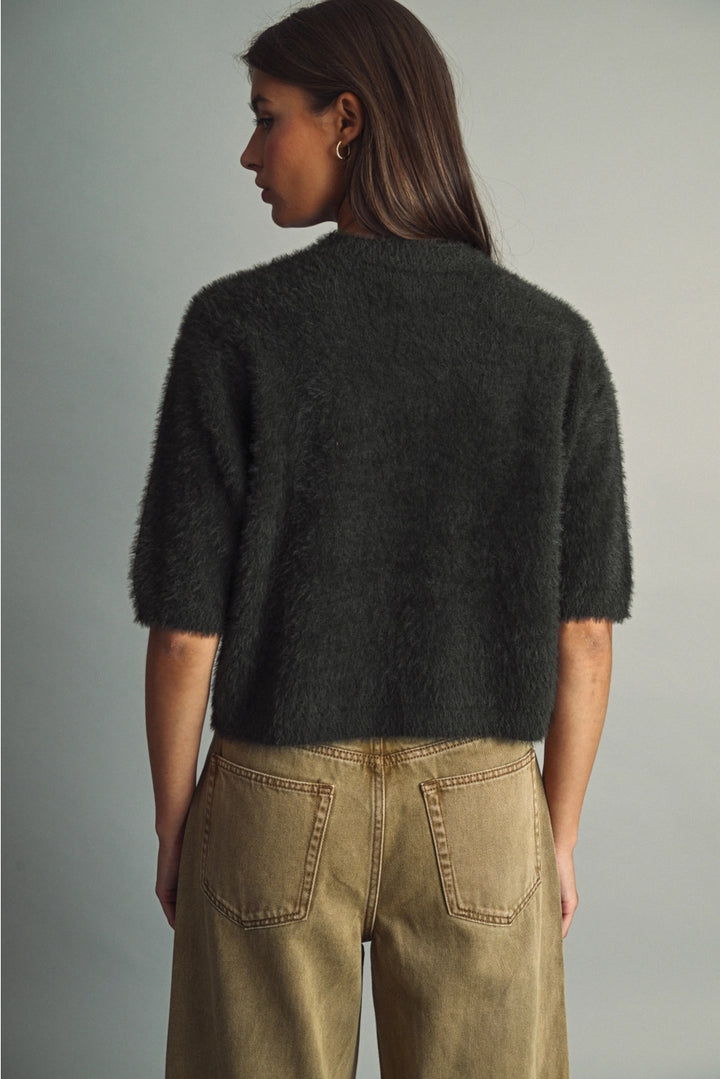 Fluffy Fur Knit Top