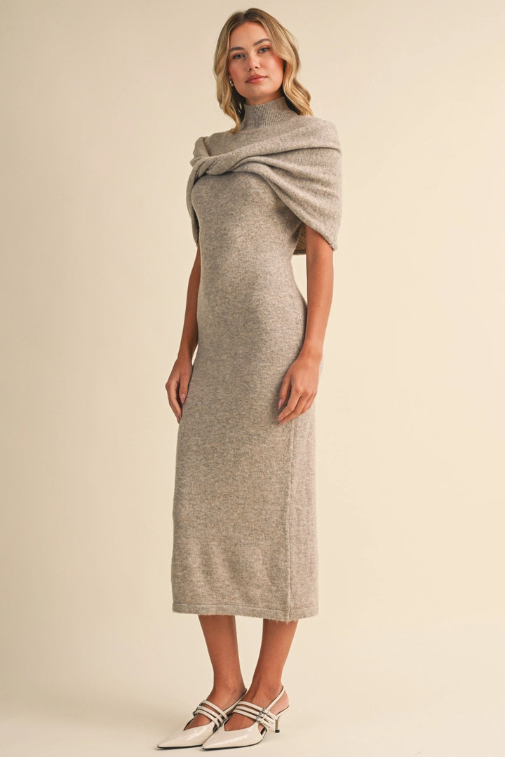 Eden Mock Neck Midi Dress