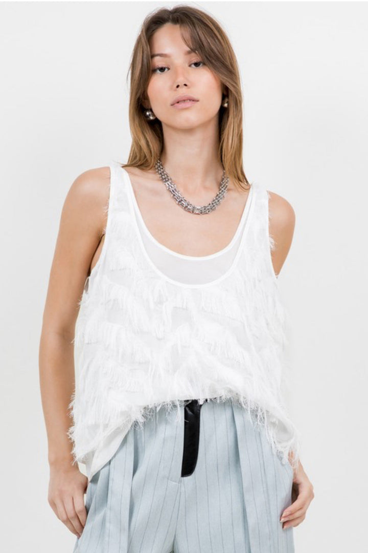 Chic Side Fringe Top