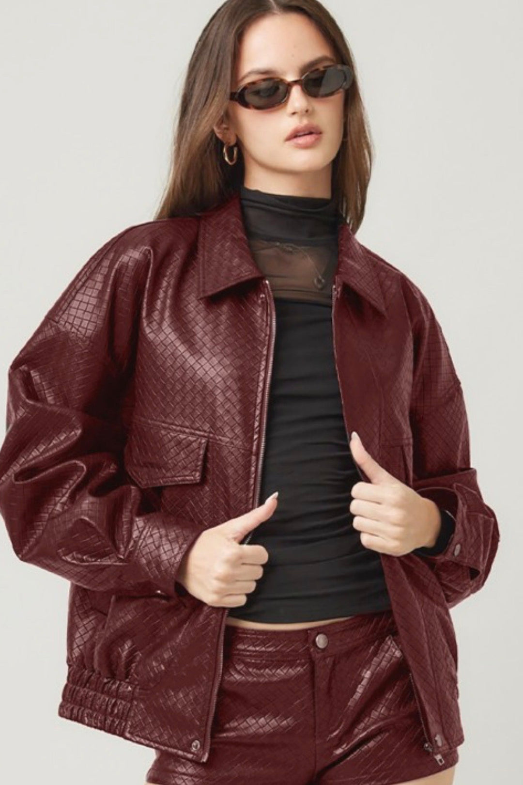 Jimmy Faux Leather Oversized Jacket