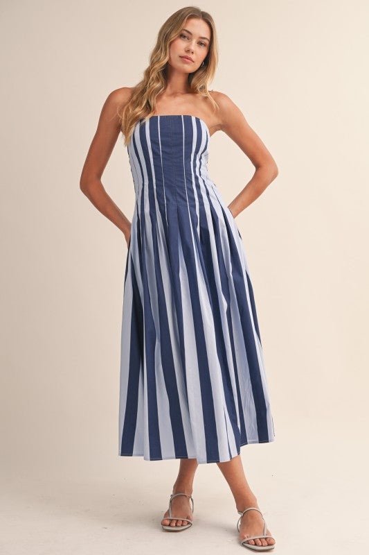 Contour Stripe Midi Dress