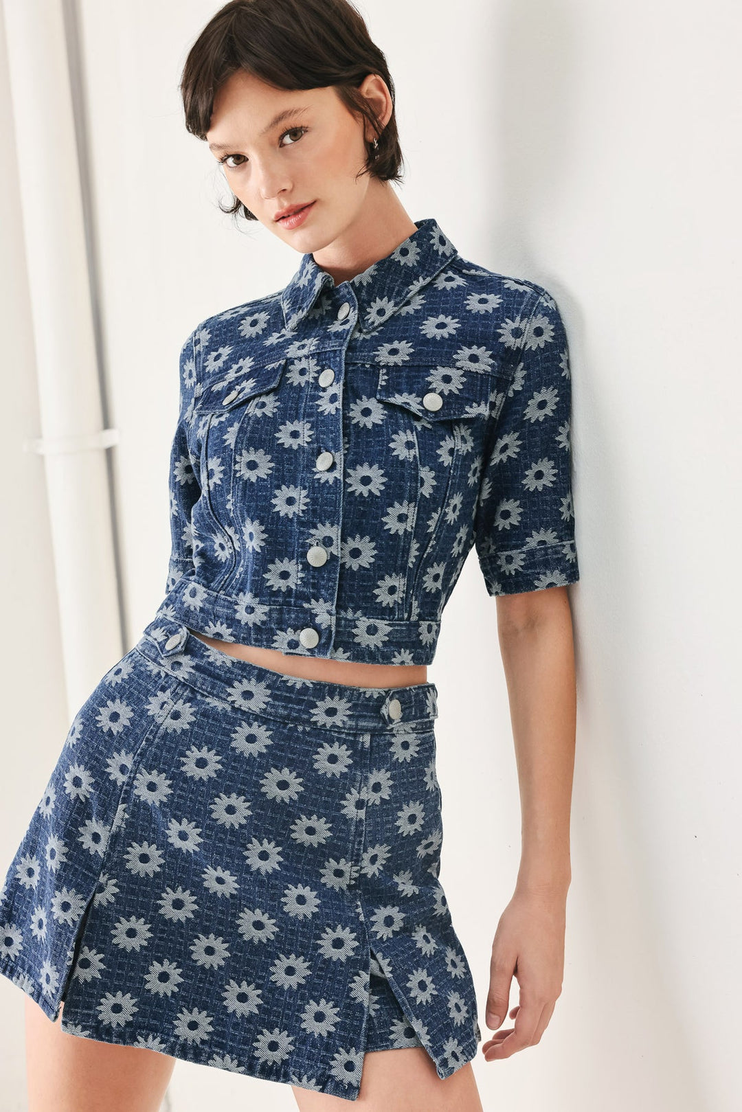 Amelie Denim Jacquard Jacket