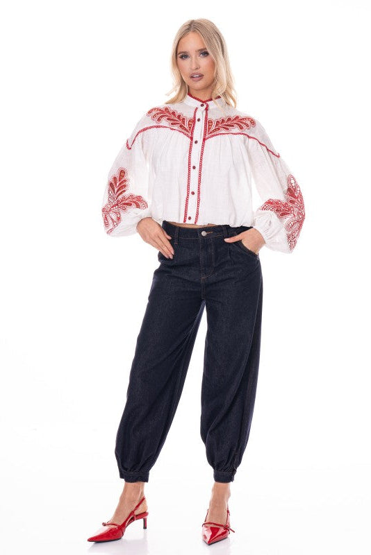 Brookline Embroidered Top