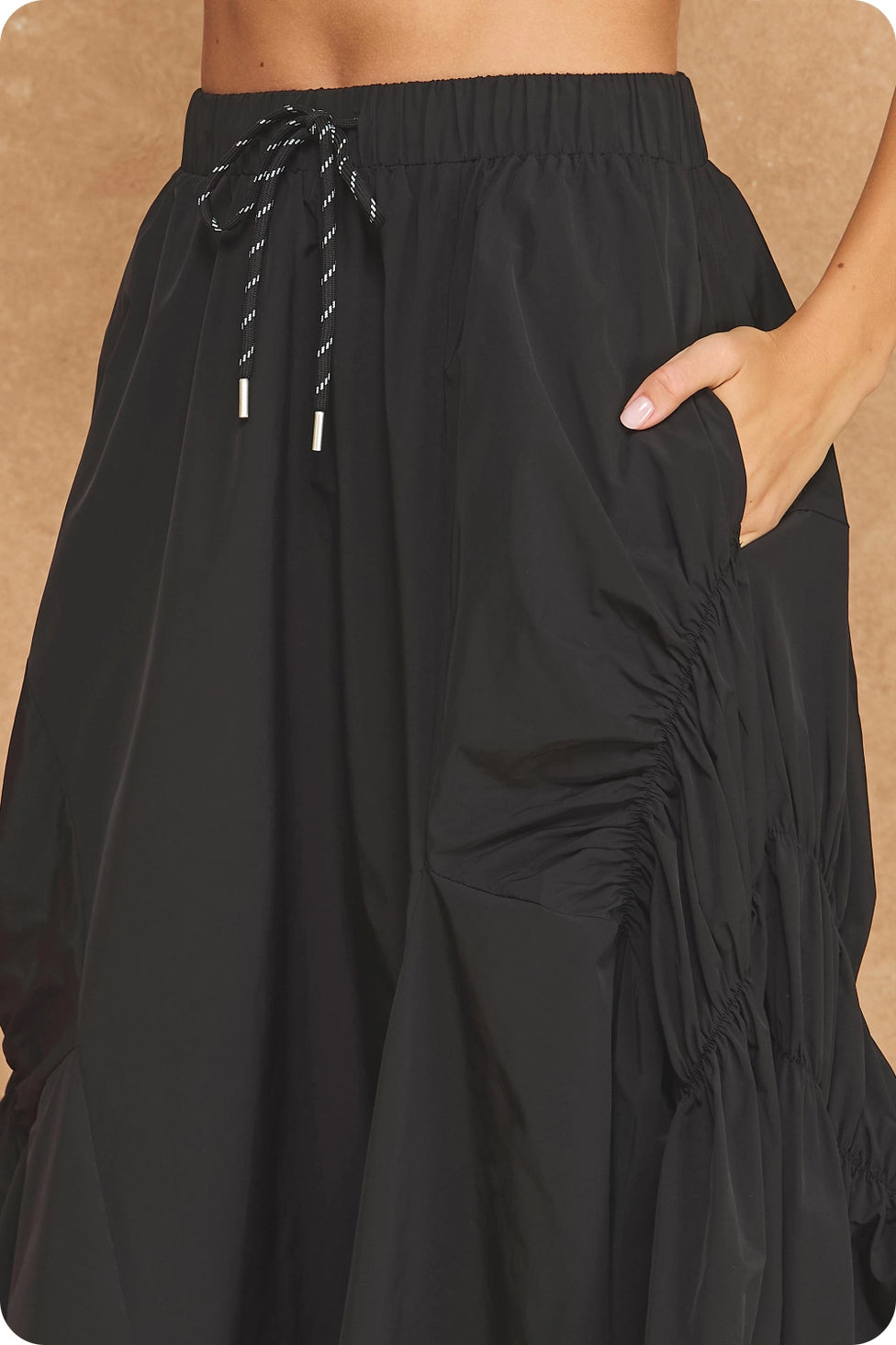 Taylor Ruched Midi Skirt