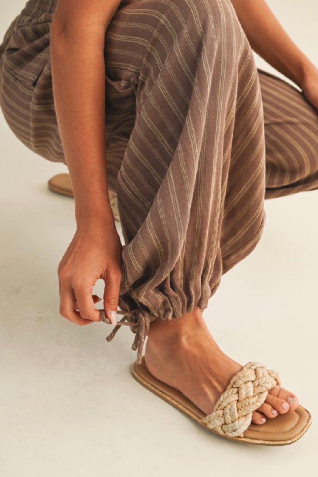 Jolie Stripe Cargo Bottoms