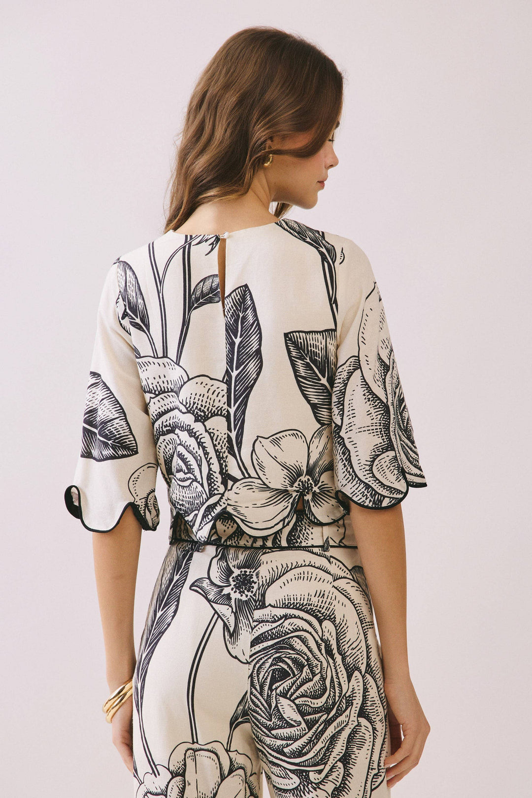 Quiet Start Scalloped Top