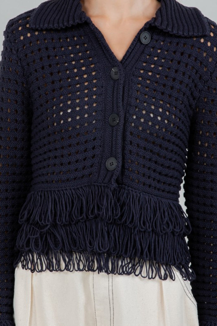 Fringe Detail Cardigan