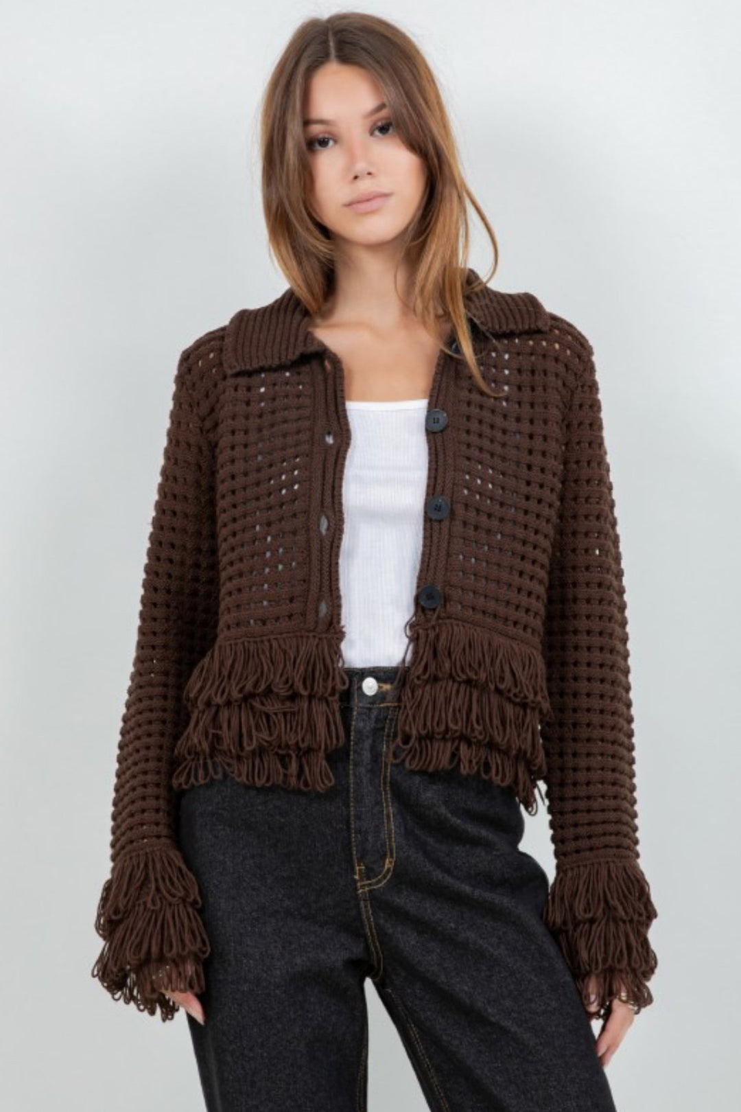 Fringe Detail Cardigan
