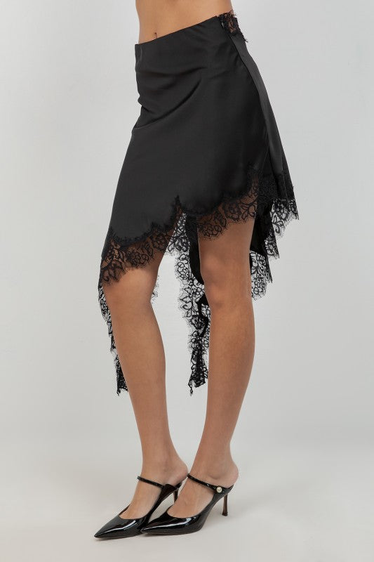 Briar Asymmetrical lace skirt