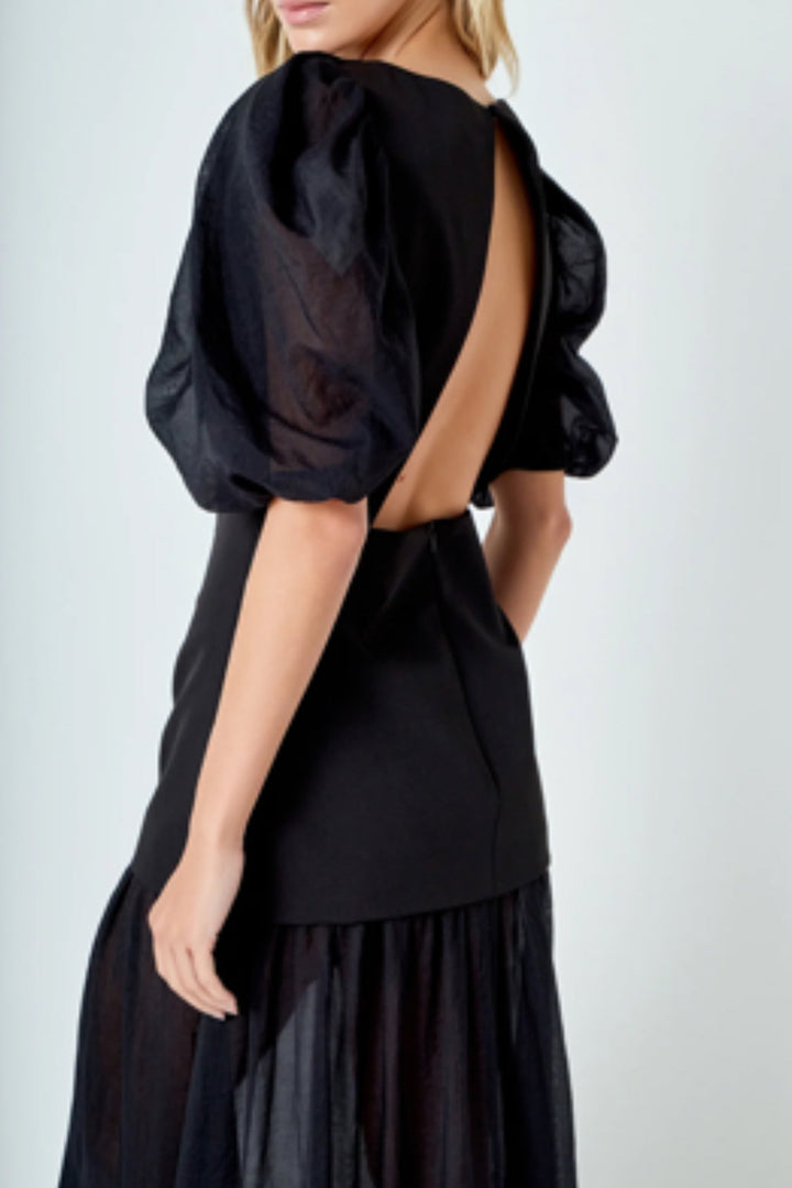 Talk Much Mixed Media Dress