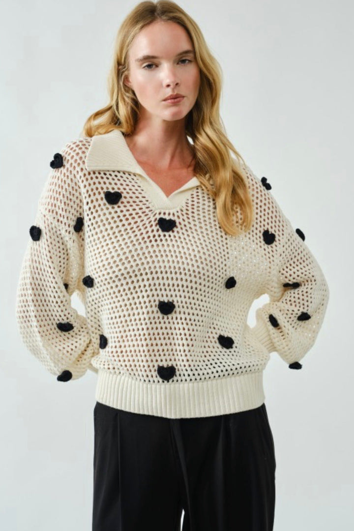 You Have My Heart Crochet Sweater