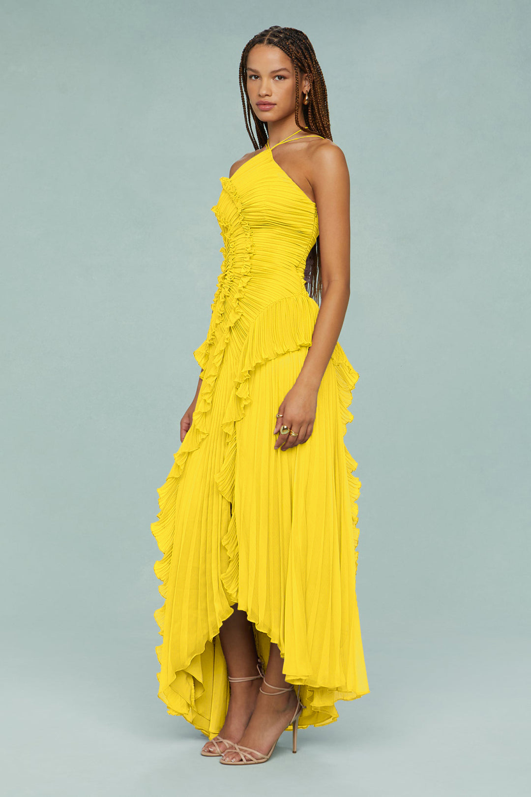 Nasha Pleated Midi Dress