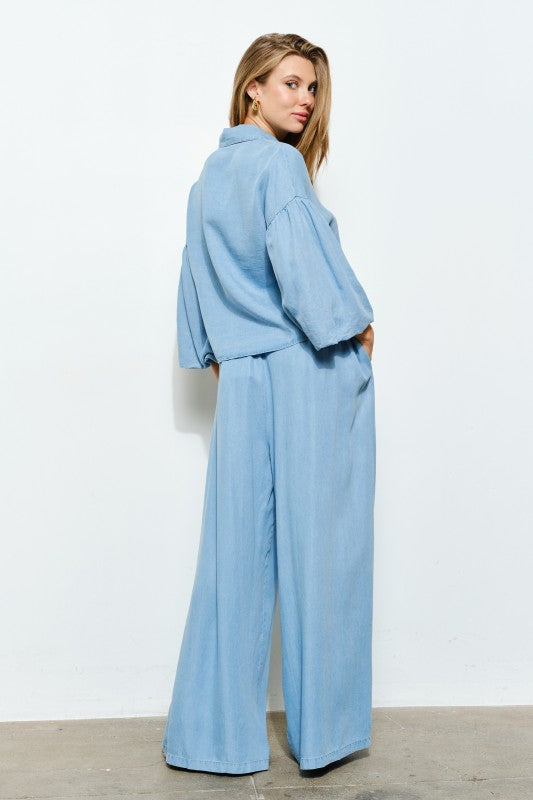 Sculpted Soft Denim Bottoms
