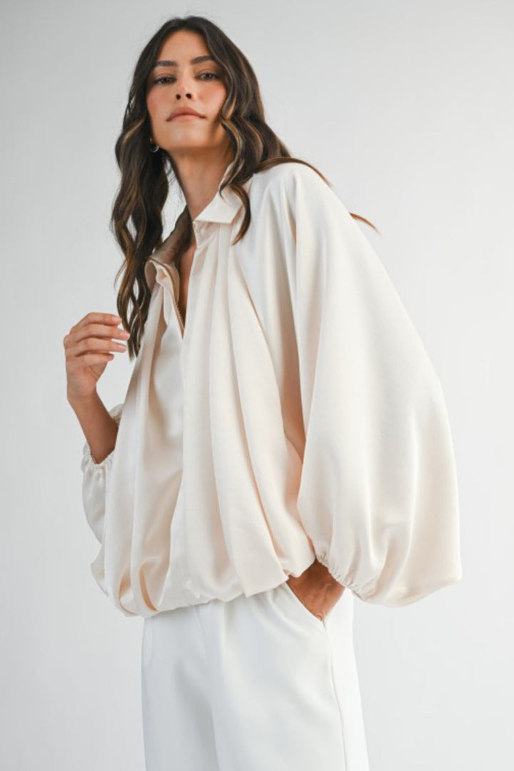 Silky Bubble Bomber Jacket