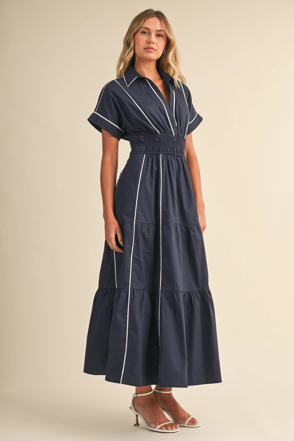 Azriel Smocked Waist Maxi Dress