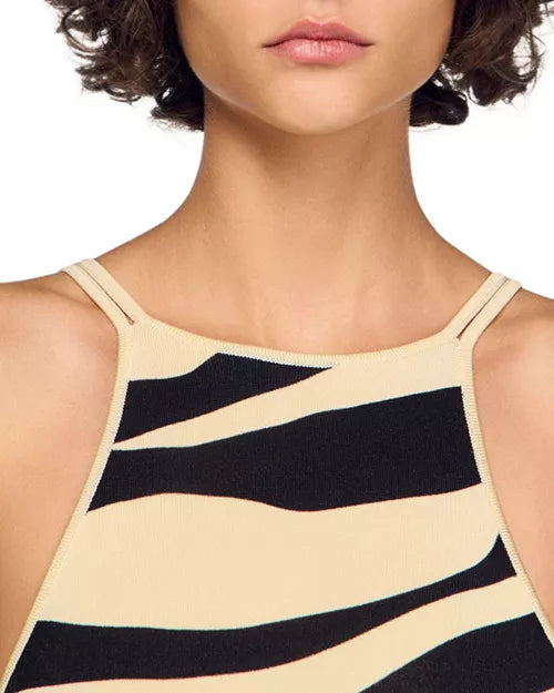 Zebra Knit Maxi Dress