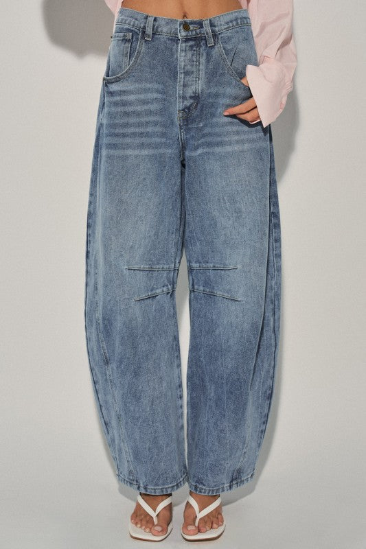 Wild Honey Barrel Jeans